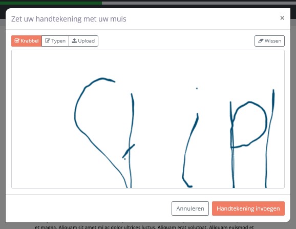 De digitale handtekening maken