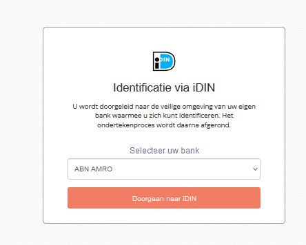 Authenticatie via IDIN bij digitaal ondertekenen