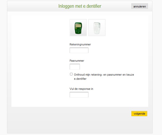 Inloggen voor incassomachtiging bij digitale handtekening