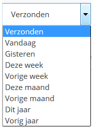 Je kunt kiezen uit verschillende perioden om op te filteren.