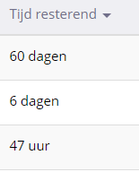 Aantal dagen om te ondertekenen