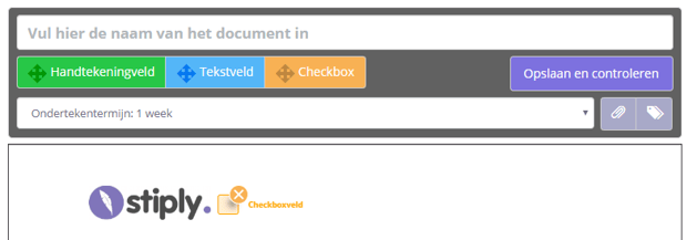 Stiply vinkje toevoegen